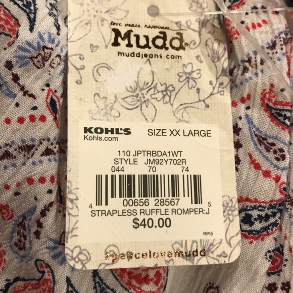 Juniors Strapless Ruffle Romper - Picture 3 of 3